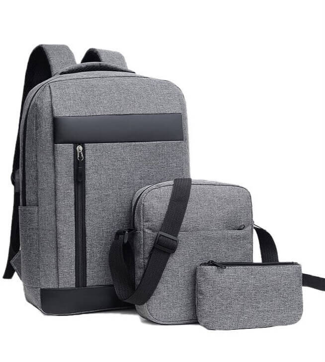 3 in 1 Multifunctional School Business Laptop Backpack 15.6''-Grey