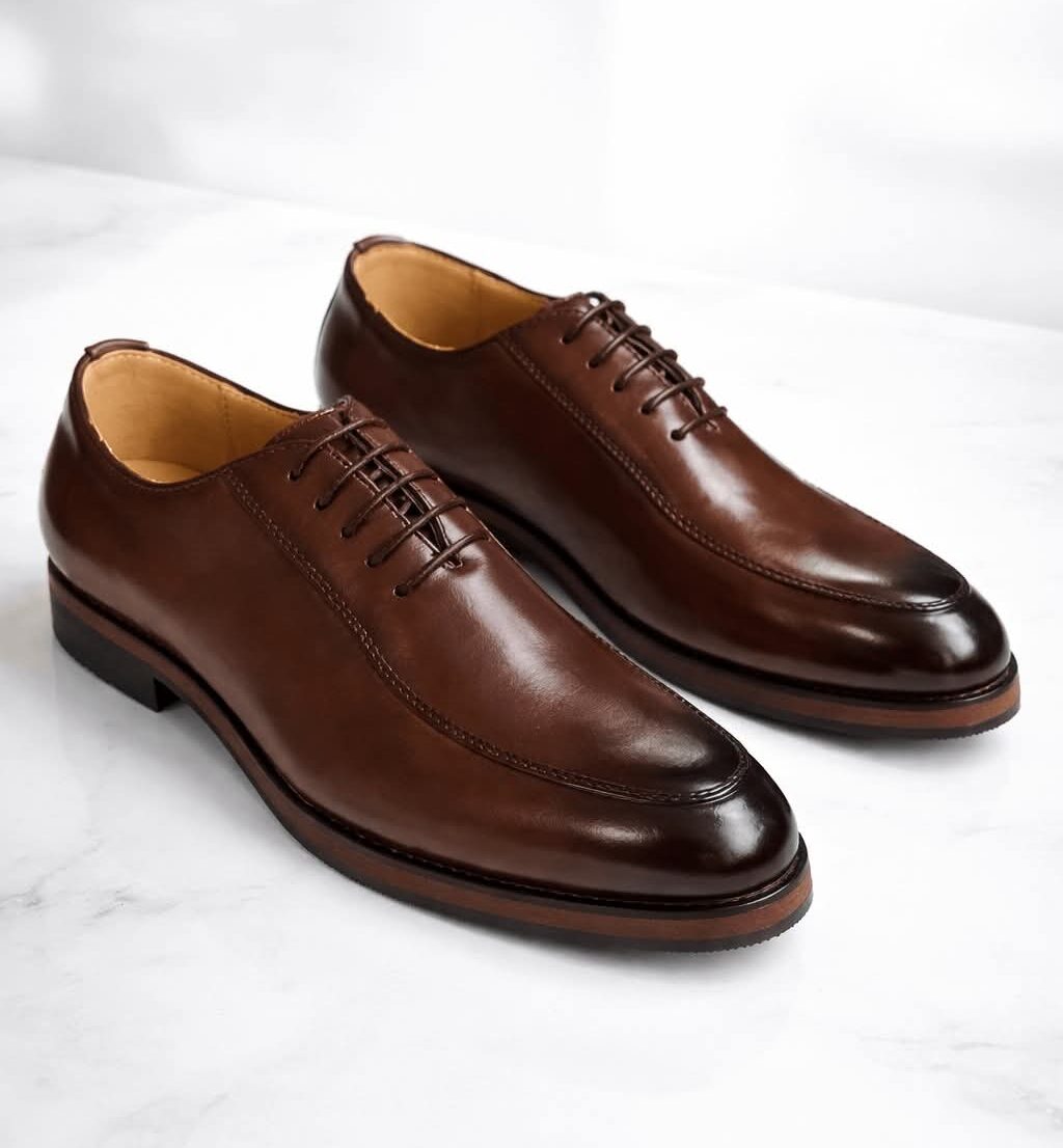 brown dress shoes outfit men Men's Executive Cap Toe In Black Coffee Leather