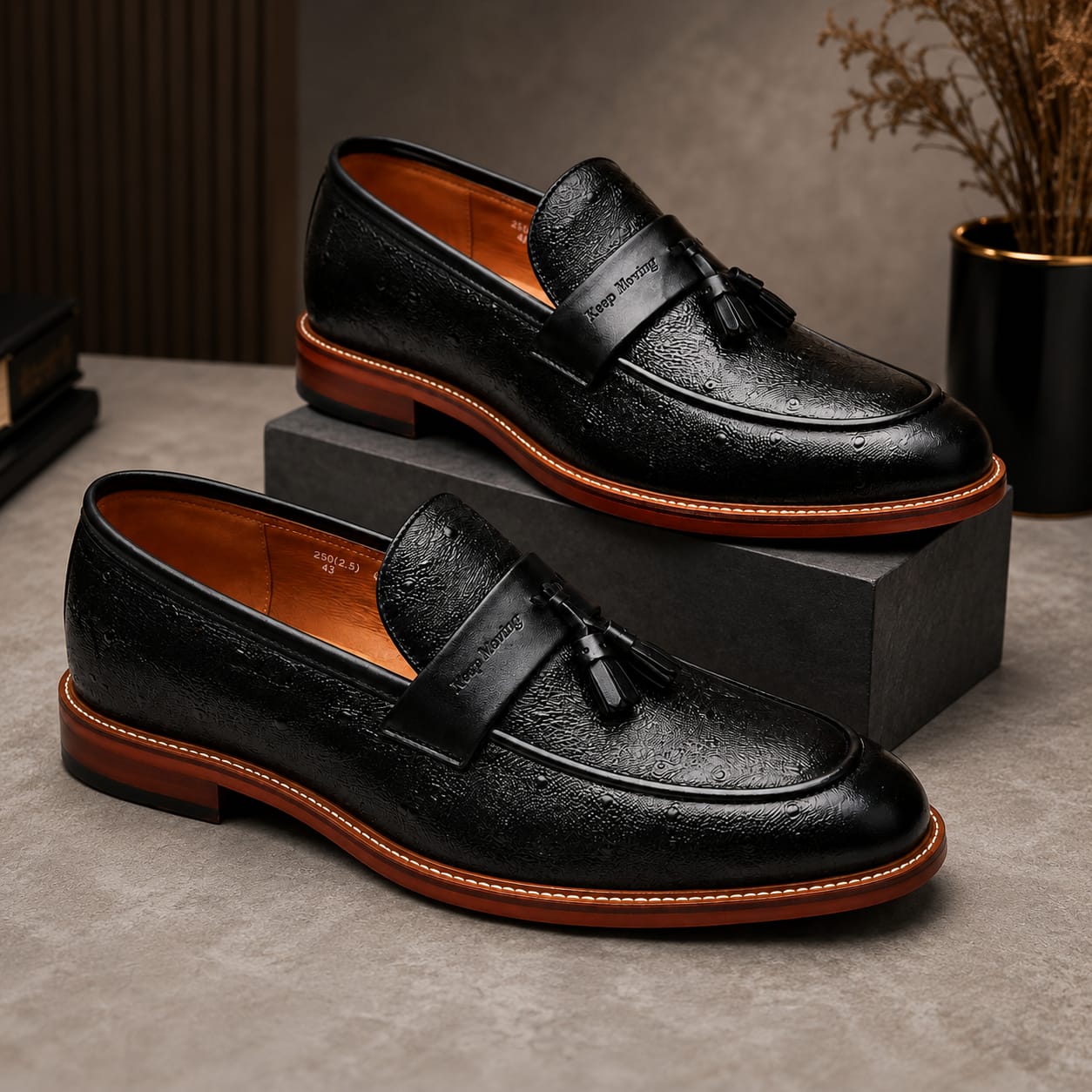 Tassel Loafers-Black